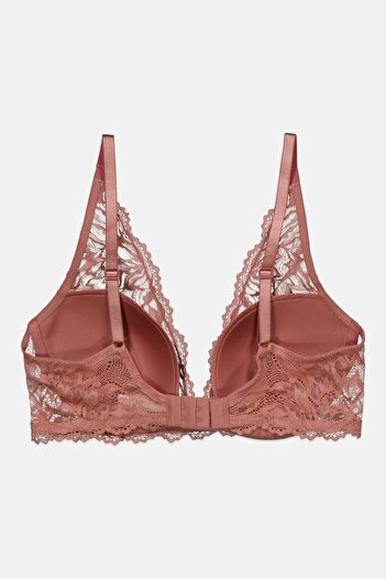 Calvin Klein Women Textured Lightly Padded Bra, Peach