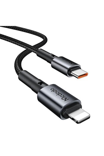 Mcdodo Set Incarcator Auto 1xType-C Fast Charging PD 30W, cablu Type-C la Lightning 1.2m Negru