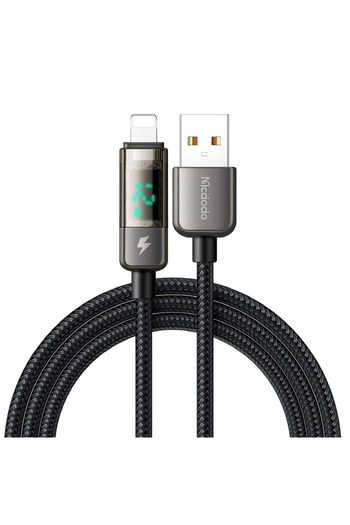 Mcdodo Cablu USB la Lightning Display Auto Power Off, Fast Charging, 1.2m, Negru