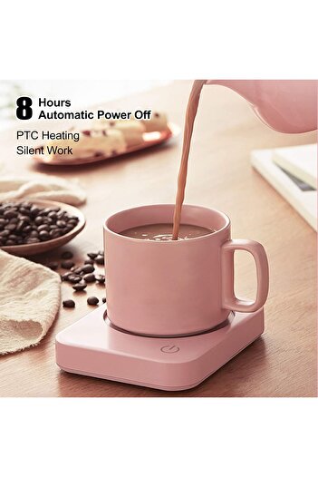 COOYA Adjustable Coffee Warmer, Automatic Shut-off, Splash-proof Heating Plate, Easy-to-Clean