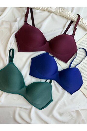 ROZENİN LINGERIE Lotus Dolgusuz Balensiz Toparlayıcı Ekonomik Paket 3’lü Set Sütyen
