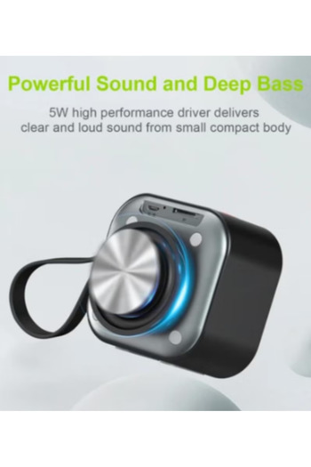 Generic Portable Mini Bluetooth SpeakerWireless HiFi Stereo Bass, Metal Subwoofer, Micro SD & AUX