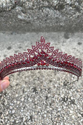 Hobigram Daniela Bordo Tiara de mireasă cu henna Accesoriu pentru ocazie specială Accesoriu pentru păr pentru femei – Coroană, cu pietre de cristal