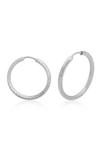 norsary Silver Twisted Hoop Earrings