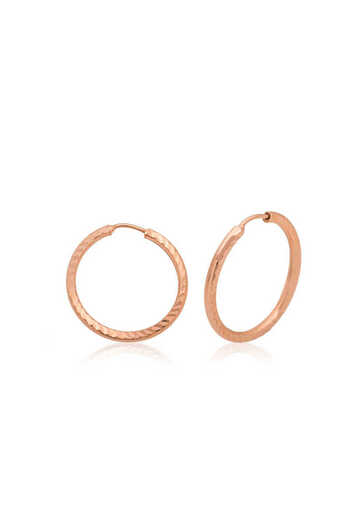 norsary Silver Rose Small Twist Hoop Earrings