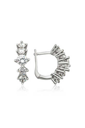 norsary Silver 5 Stone Earrings