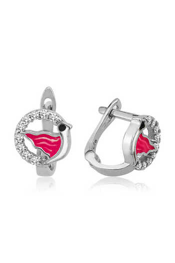 norsary Silver Bird Child Earring