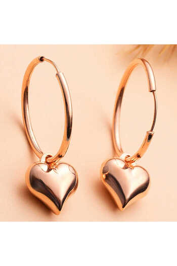 norsary Silver Rose Heart Dangle Earrings for Women