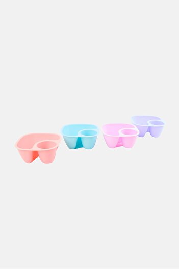 Alta 4 Pieces Divided Snack And Dip Bowls, Multicolor