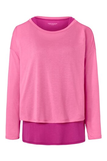 Tchibo Women 2 In 1 Sportswear Fit 3/4 Sleeves Top, Fuchsia