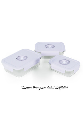 Bigatti Glass Vacuum 6 Piece Storage Container Set (Vacuum Device Not Included)