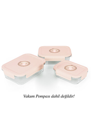 Bigatti Glass Vacuum 6 Piece Storage Container Set (Vacuum Device Not Included)