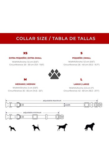 Astorpet adjustable dog collar, polyester/metal/plastic, multicolor, size L