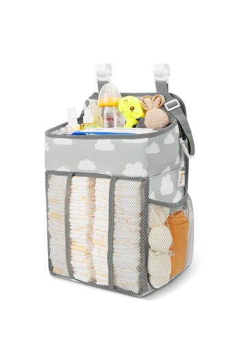Yelajoy Baby Storage Box, Hanging Type, Can Store Baby Necessities, Suitable for in the Crib/Room