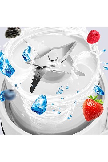 COOYA 300ml Electric Juicer,Mini USB Portable Rechargeable, 6 Blades,for Home,Travel,Gym,1300mAh,Green