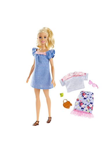 mattel Barbie Fashionistas Doll - Blonde Barbie, with 2 Outfits