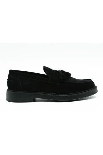 Tuna Genuine Suede Leather Eva Sole Loafer Model Men's Shoes - 4039