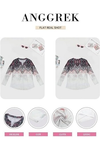 ANGGREK 3/4 sleeve blouse, size L, khaki, Anggrek
