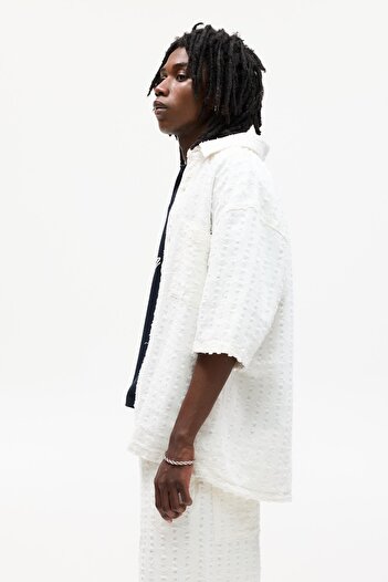 Pull & Bear Dokulu kısa kollu gömlek