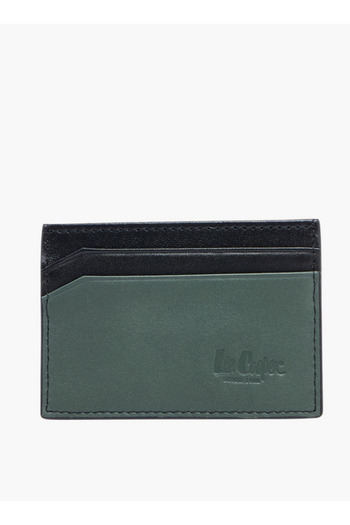 Lee Cooper Men's Logo Embossed Card Holder with Open Top - W 0.5 x H 7 x D 10 cm