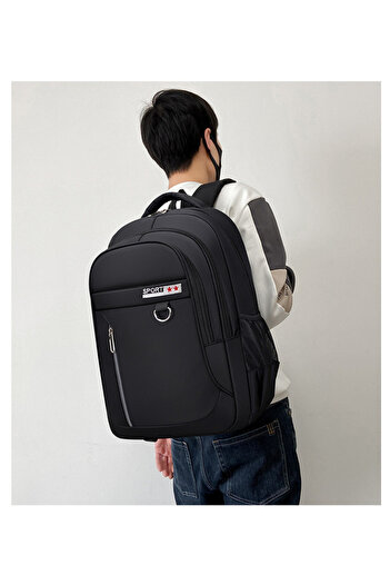 delis Men's backpack, Louis GT2139, Black/White