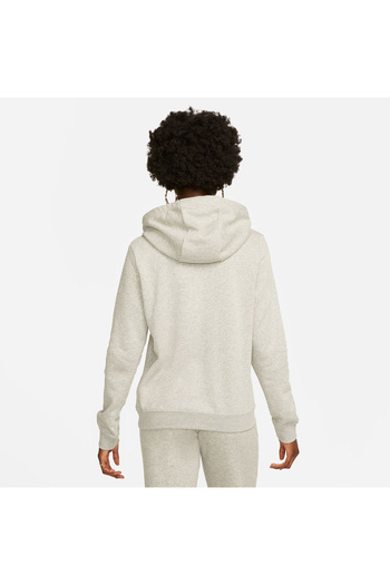 Nike Μαύρο - Γκρι - Ασημί Γυναικείο φούτερ με κουκούλα DQ5793-063 W CLUB FLC STD PO HDY
