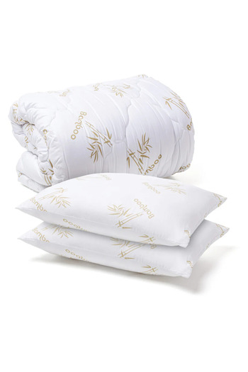 Home Still BAMBOO PILLOW SET 200/220 + 2 BAMBOO QUILT PILLOWS 50/70