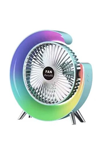 xpress sales Mini ventilator RGB cu 3 trepte de ventilatie 5 moduri de iluminare