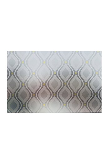 media Decorative window film, geometric, gray and yellow, 8 m x 1 m