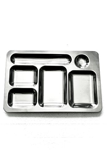 Becenhouse 1 Piece Stainless Steel Breakfast Picnic Table D'Hôte 28*19 cm Mini Metal Table D'Hôte