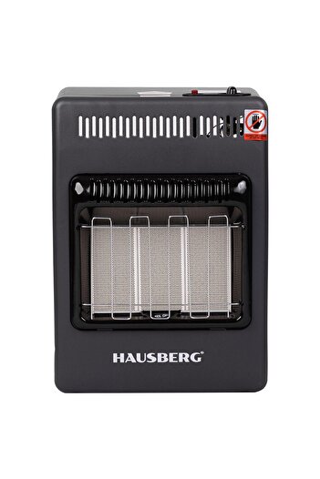 Hausberg Mini Soba pe gaz GPL HB-1023NG, piezo-electrica, 3 placi de incalzire ceramic putere 4.2kW, Negru