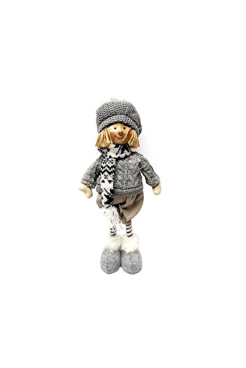 Magic Home Christmas decoration, boy, gray, 38 cm