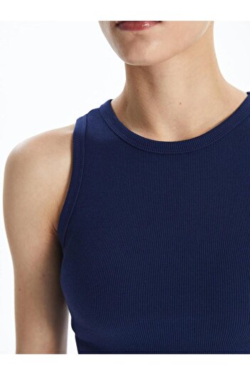 LC Waikiki LCW Vision Bisiklet Yaka Dokulu Kadın Crop (S5)