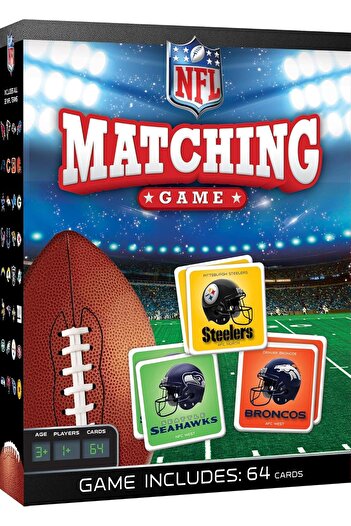 Masterpieces NFL Matching Game – Memory Card Game for Kids Ages 3+ (Multicolor Edition)