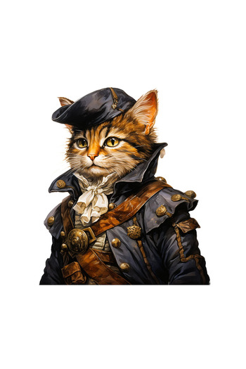 INOVATIX Set of 8 pieces, Captain Cat Sticker, INOVATIX®. 6 cm
