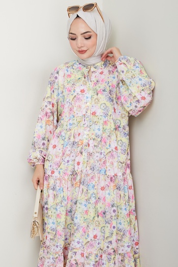 InStyle Φόρεμα Mango Viscose Κίτρινο