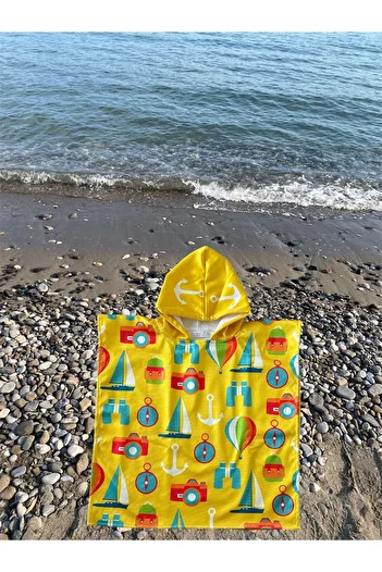 Dotamess Children's Poncho Beach Towel - Sea Towel