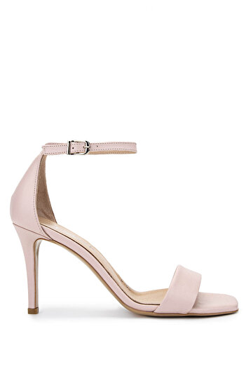Tamer Tanca Women's Genuine Leather Pink Heeled Shoes