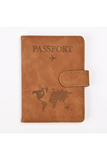 delis Unisex passport cover, Kaida PT1296, Light brown