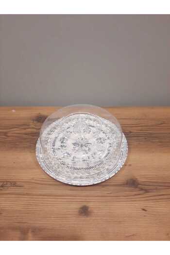 Keramika Ceramic Cake Jar 2 Pieces Plate and Jar