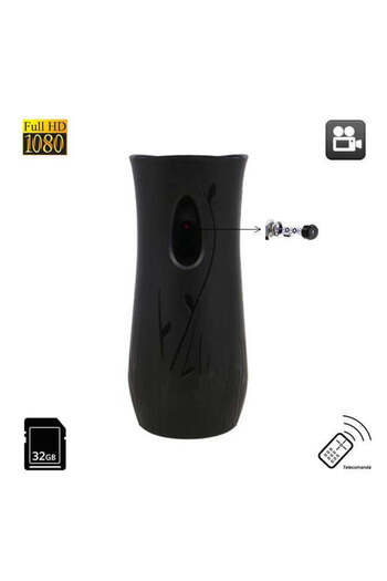 Minitechnics Mini Video Camera Hidden in Air Freshener, Full HD, 1080P, 32Gb, Motion Sensor, with Spray Tube