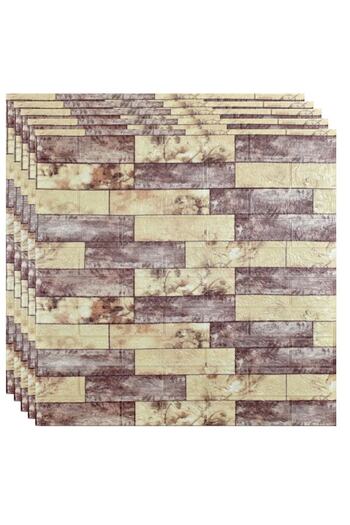 HOZRO Set of 100 x HOZRO self-adhesive 3D wallpaper, Brick imitation pattern