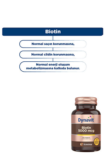 Dynavit Biotin 5000 mcg 100 Tablet-Saç & Cilt