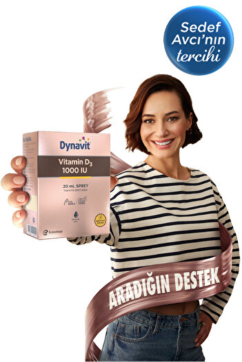 Dynavit Vitamin D3 1000 IU (25mcg) 20 mL Sprey - Bağışıklık & Kas & Kemik - D3 Vitamini