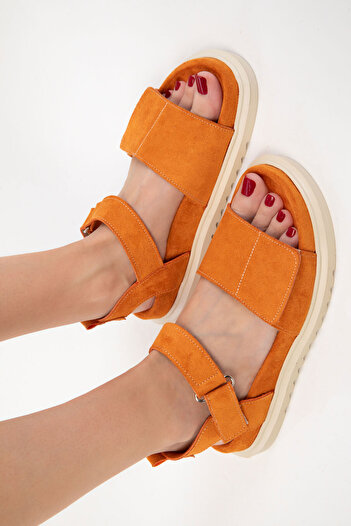 SOHO Orange Suede Women's Sandals 20696