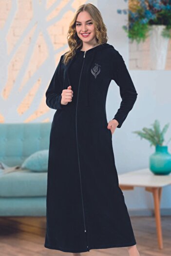 ESRATEKS Women's Black Long Towel Dress
