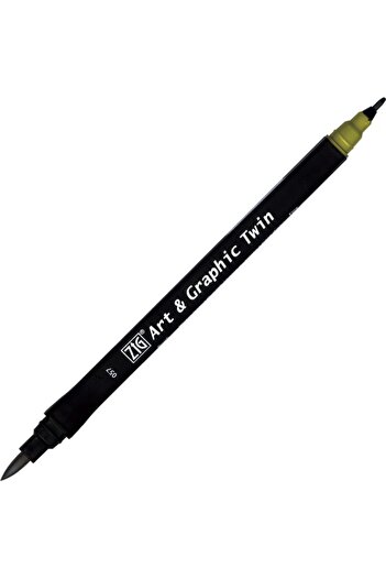 Zig Art & Graphic Twin Marker Drawing Pen 57 Olive Green