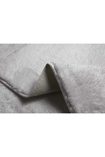 Myevilla My Evilla Modern Dekoratif Kaymaz Taban Rabbit Oval Halı Yolluk