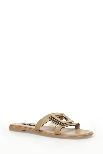 Nine West Ressay 3Fx Cream Women's Flat Slippers