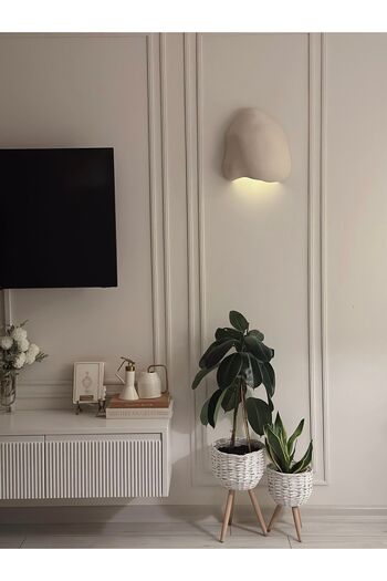 Aksesuar Concrete Look E14 Lamp Holder Bohemian Style Wall Sconce Color/Light Beige